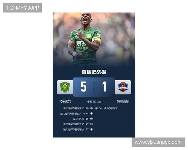 战报 ｜ 法比奥大四喜获金靴 张玉宁破门 北京国安5-1梅州客家